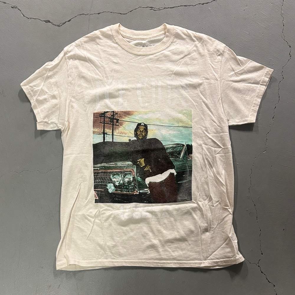 Graphic Print Cream T-Shirt